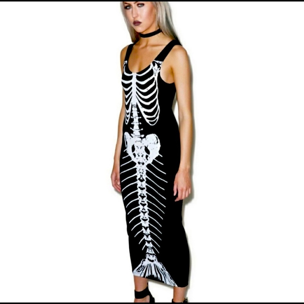 Iron Fist skeleton maxi dress